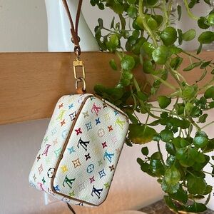 Louis Vuitton x Takashi Monogram Multicolor Wapity Pouch Wristlet